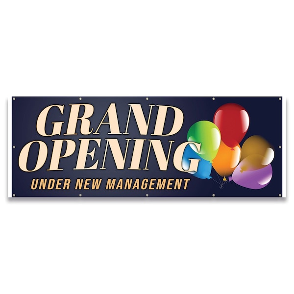 Signmission Grand Opening Under New Management Banner Concession Stand Food Truck Single Sided B-120-30074 - main
